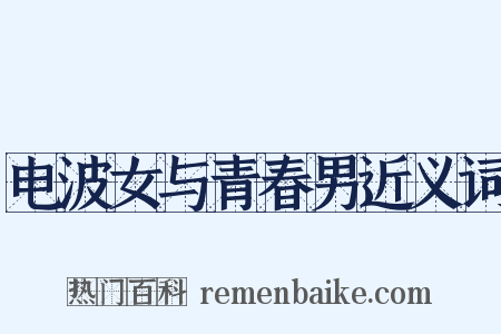 电波女与青春男近义词是什么意思的图片